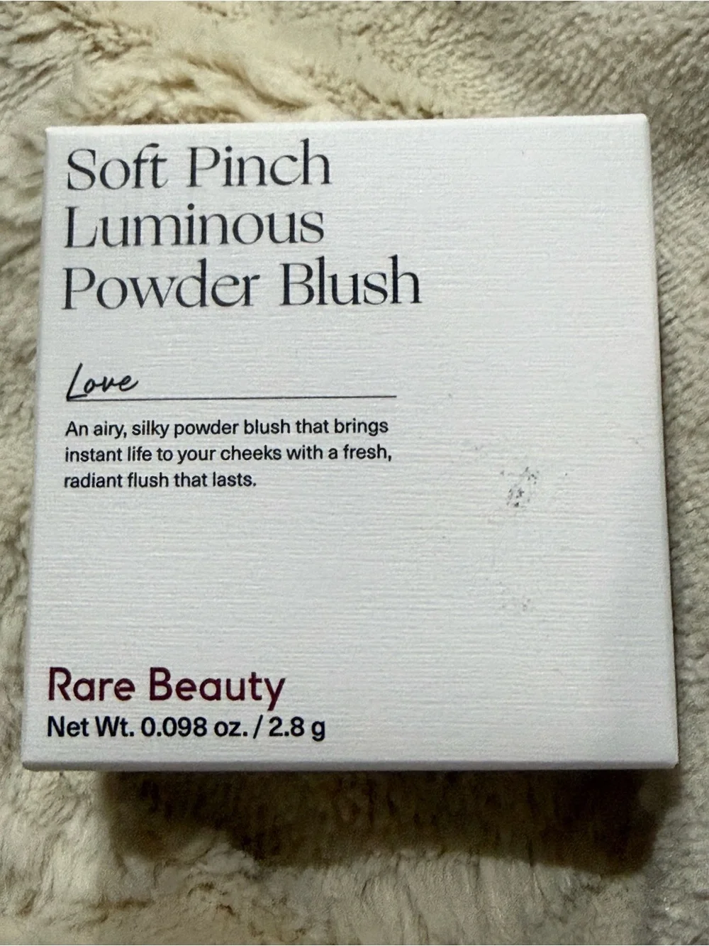 Rare Beauty Soft Pinch Luminous Powder Blush — Love (Warm Rose Coral)